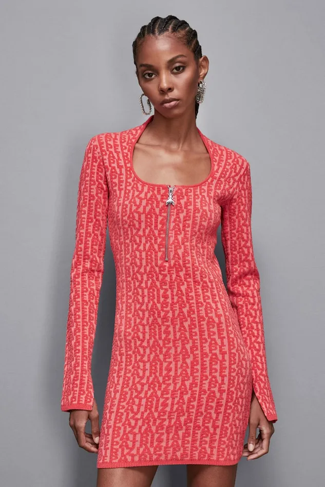 Patrizia Pepe Dresses LongSleeved Mini Dress Pink 8211 Women