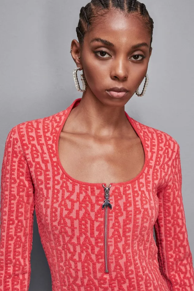 Patrizia Pepe Dresses LongSleeved Mini Dress Pink 8211 Women
