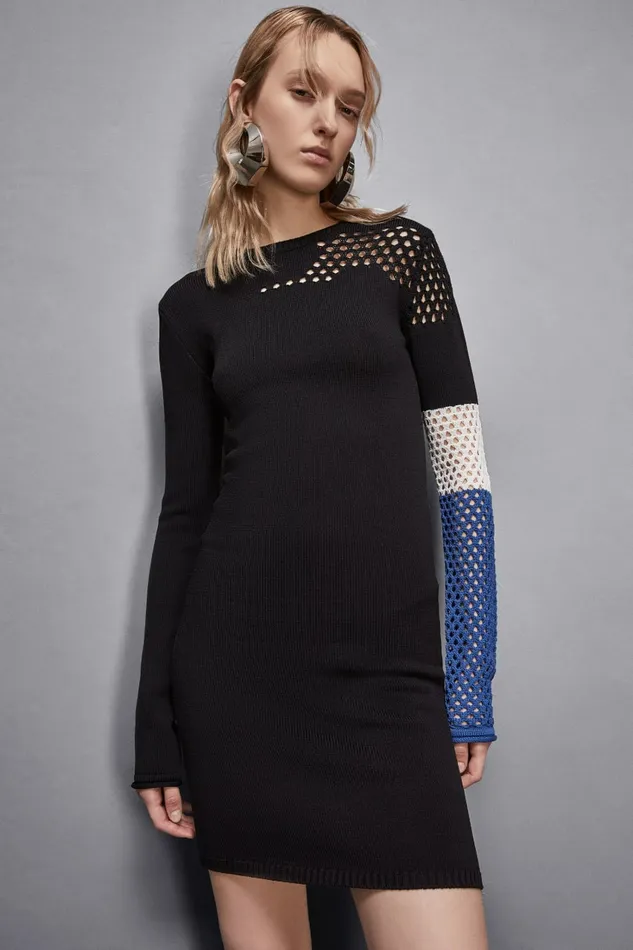 Patrizia Pepe Dresses Mini Dress With Perforated Details F4l1 8211 Women