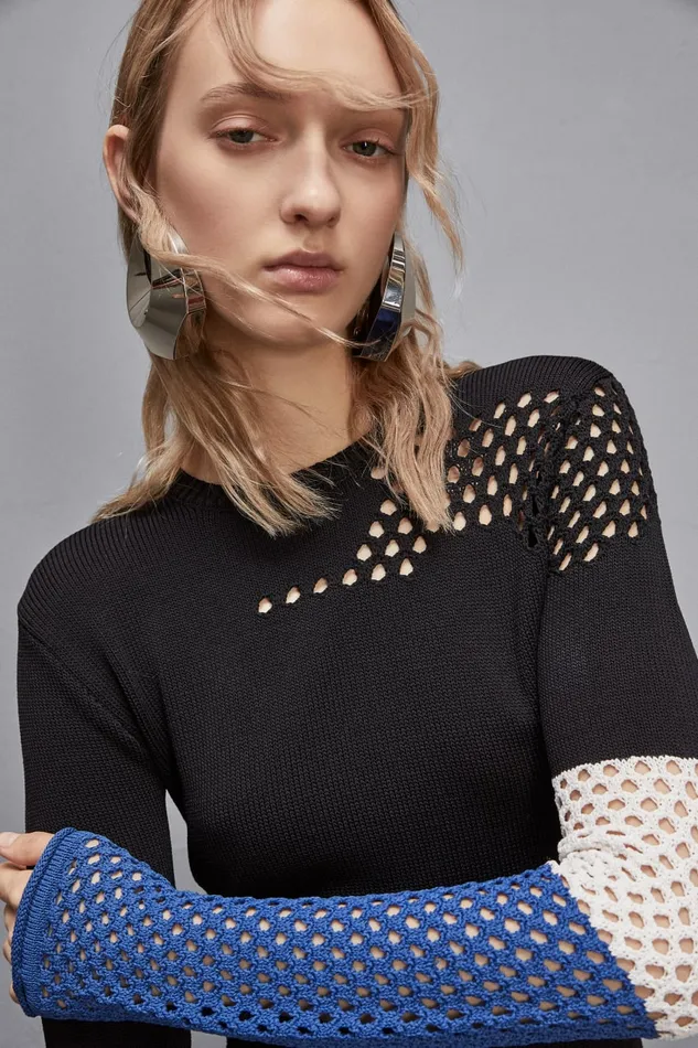 Patrizia Pepe Dresses Mini Dress With Perforated Details F4l1 8211 Women