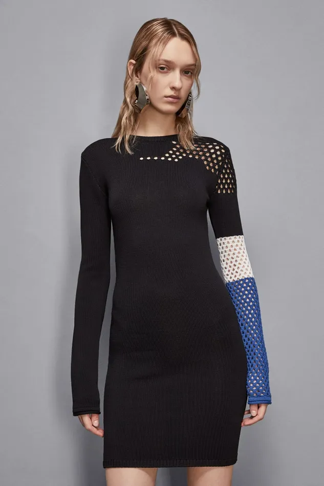 Patrizia Pepe Dresses Mini Dress With Perforated Details F4l1 8211 Women