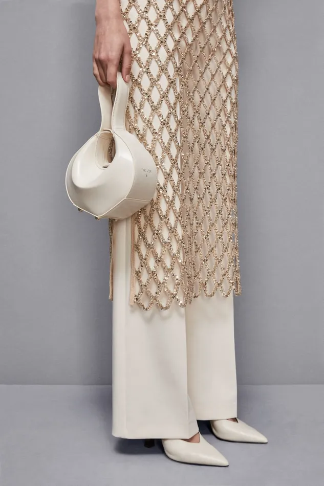 Patrizia Pepe Handbags HandHeld Leather Bangle Bag White 8211 Women