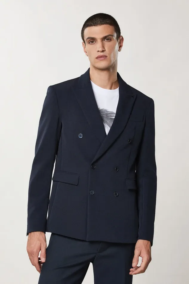 Patrizia Pepe Jackets Regular Fit DoubleBreasted Jacket Blue 8211 Men