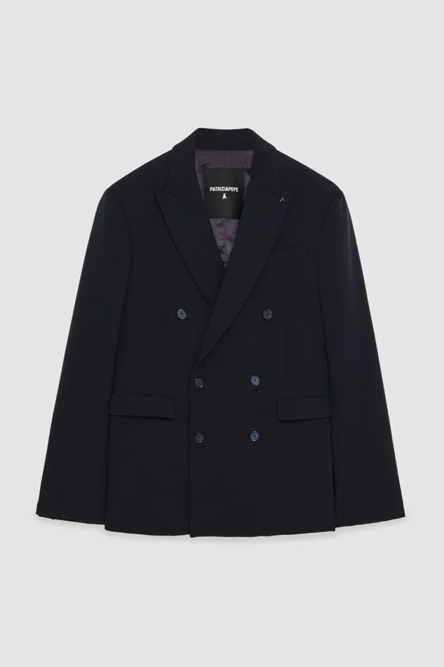 Patrizia Pepe Jackets Regular Fit DoubleBreasted Jacket Blue 8211 Men