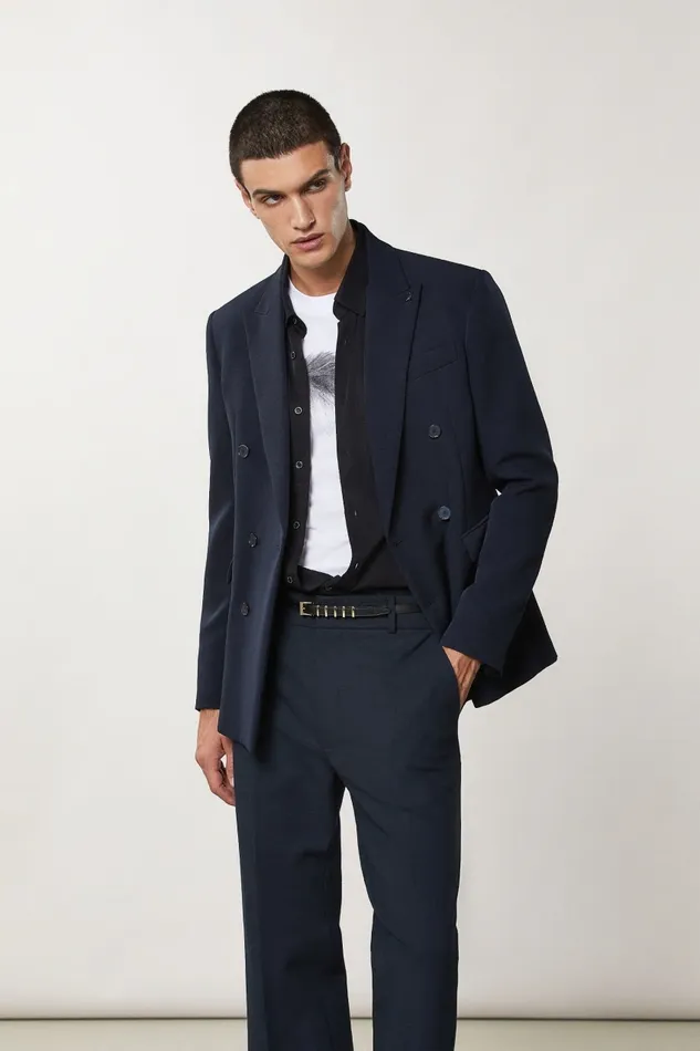 Patrizia Pepe Jackets Regular Fit DoubleBreasted Jacket Blue 8211 Men