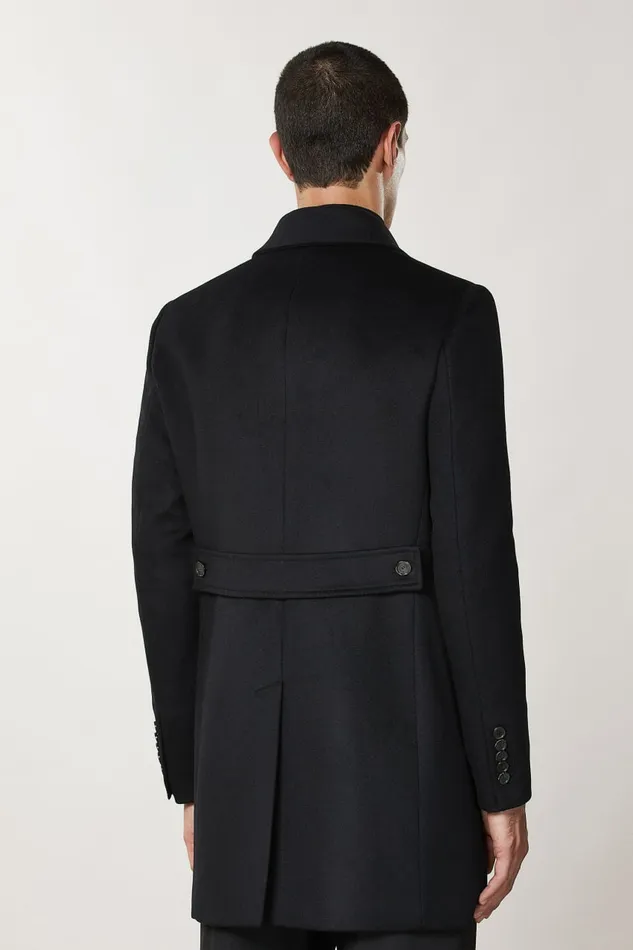 Patrizia Pepe Jackets Wool Blend Lined Coat Black 8211 Men