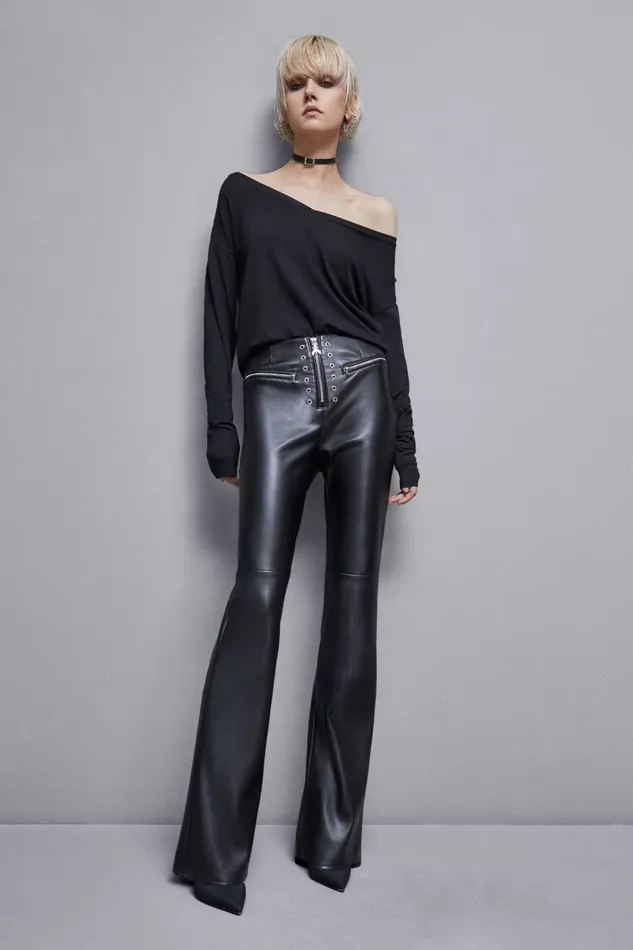 Patrizia Pepe Knitwear Essential Viscose LongSleeved Sweater Black 8211 Women