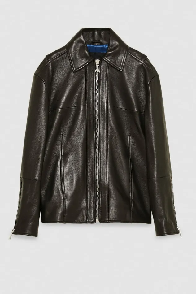 Patrizia Pepe Outerwear Leather Jacket With Zipper Black 8211 Women