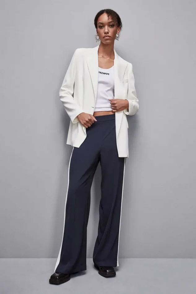 Patrizia Pepe Pants and Jeans Low Waist Pants With Colorful Band Blue 8211 Women Patrizia Pepe Pants and Jeans Low Waist Pants With Colorful Band Blue 8211 Women