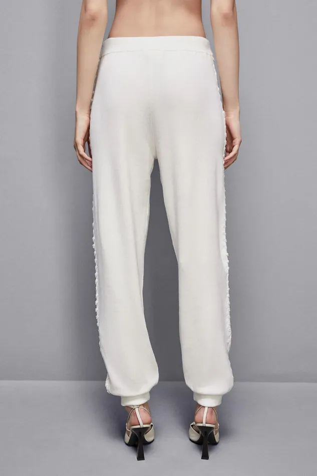 Patrizia Pepe Pants and Jeans Soft Viscose Joggers White 8211 Women