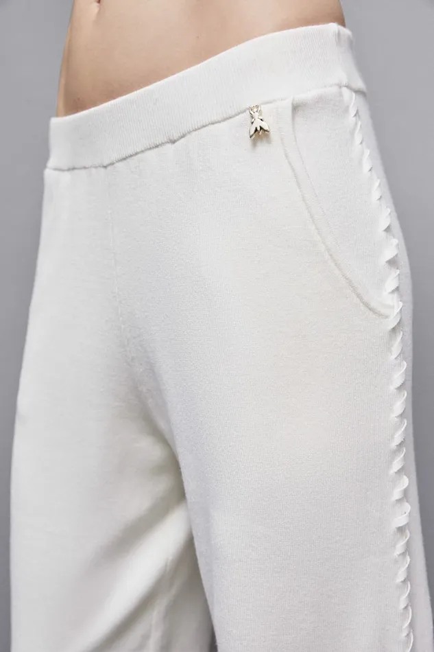 Patrizia Pepe Pants and Jeans Soft Viscose Joggers White 8211 Women