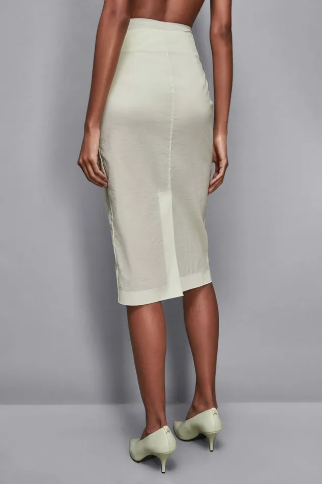 Patrizia Pepe Skirts Organza Midi Skirt Green 8211 Women