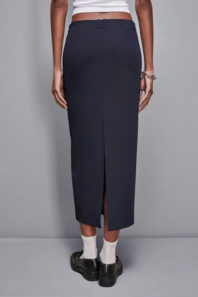 Patrizia Pepe Skirts Stretch Longuette Skirt Blue 8211 Women