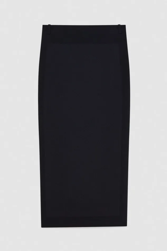 Patrizia Pepe Skirts Stretch Longuette Skirt Blue 8211 Women