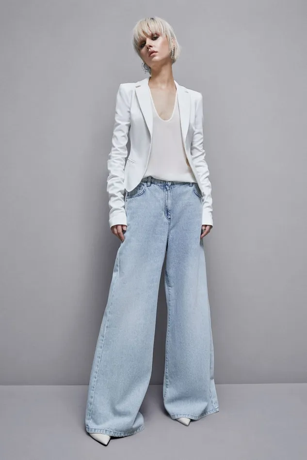 Patrizia Pepe Tailleur 1Button Jacket White 8211 Women
