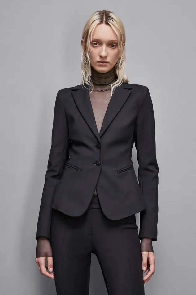 Patrizia Pepe Tailleur 2Button Slim Jacket Black 8211 Women