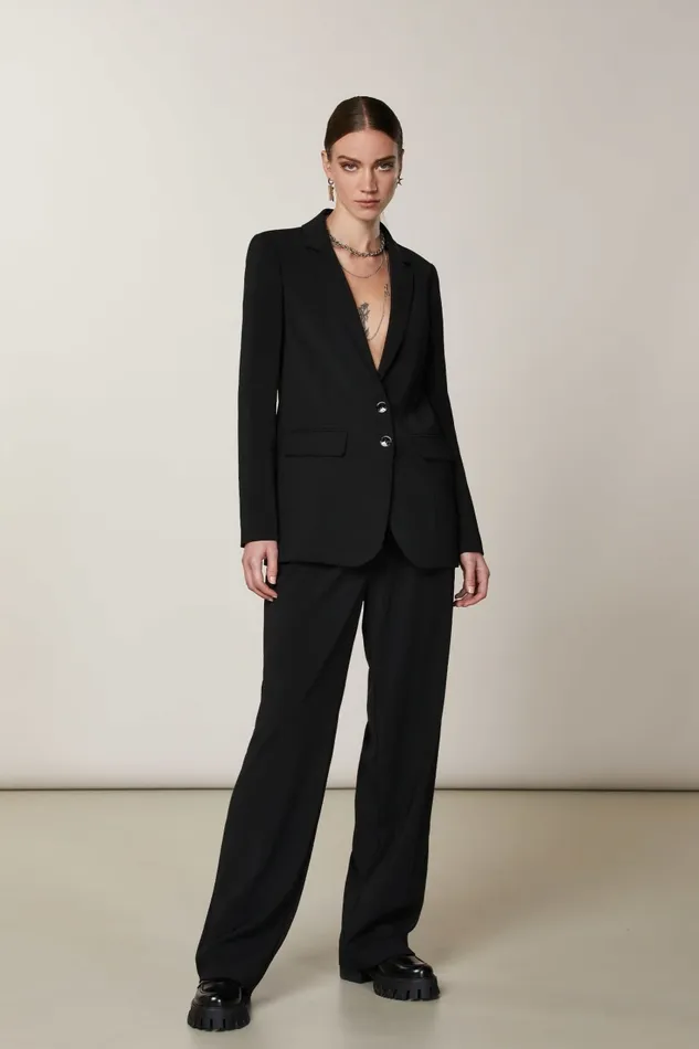 Patrizia Pepe Tailleur Essential Boyfriend Jacket Black 8211 Women