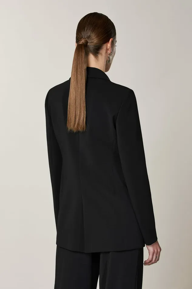 Patrizia Pepe Tailleur Essential Boyfriend Jacket Black 8211 Women