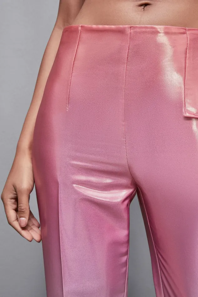 Patrizia Pepe Tailleur HighWaisted Satin Pants Multicolor 8211 Women