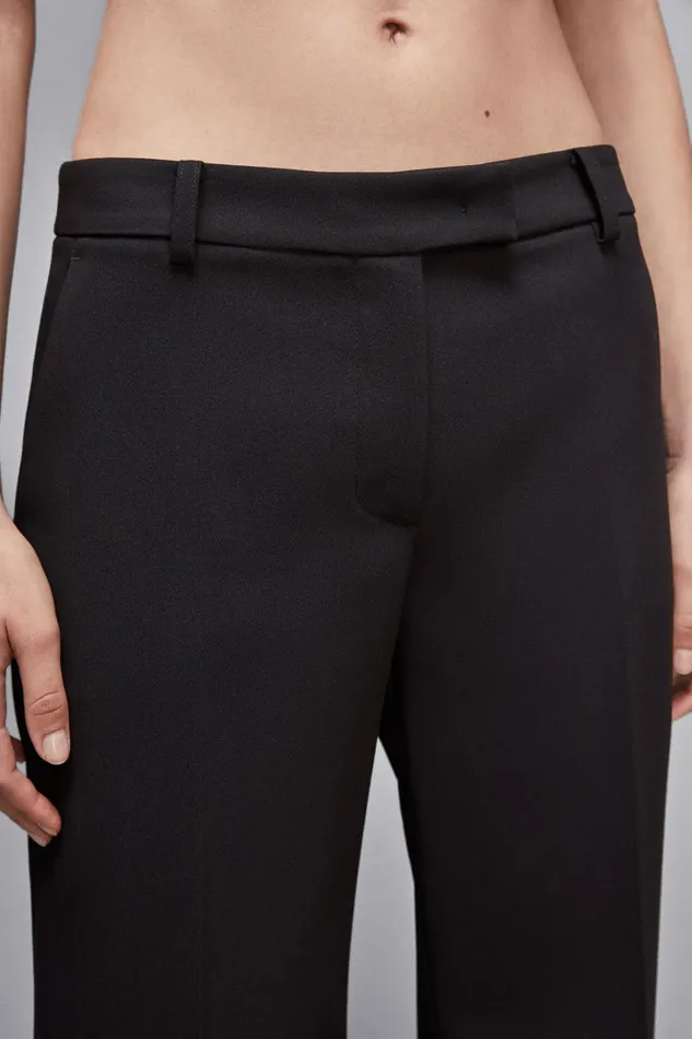 Patrizia Pepe Tailleur LowWaisted Twill Pants Black 8211 Women