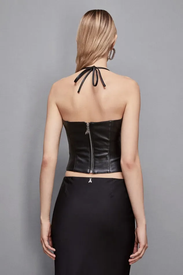 Patrizia Pepe Tops Top With Patchwork Embroidery Black 8211 Women