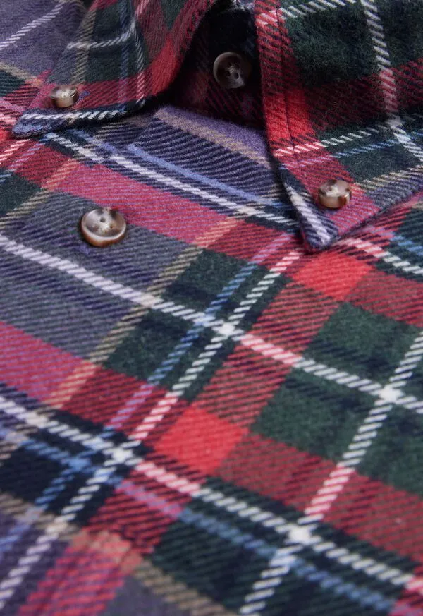 Paulstuart Flannel Plaid Sport Shirt REDPURPLE Mens Sport Shirts Paulstuart Flannel Plaid Sport Shirt REDPURPLE Mens Sport Shirts
