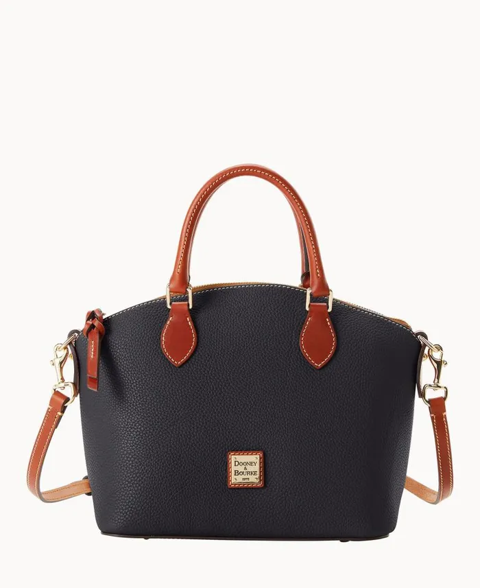 Pebble Grain Geena Satchel Black Woman Dooney and Bourke Satchels