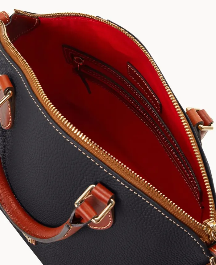 Pebble Grain Geena Satchel Black Woman Dooney and Bourke Satchels Pebble Grain Geena Satchel Black Woman Dooney and Bourke Satchels