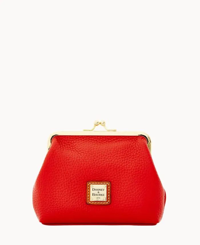 Pebble Grain Large Framed Purse Red ManWoman Dooney and Bourke Wallets