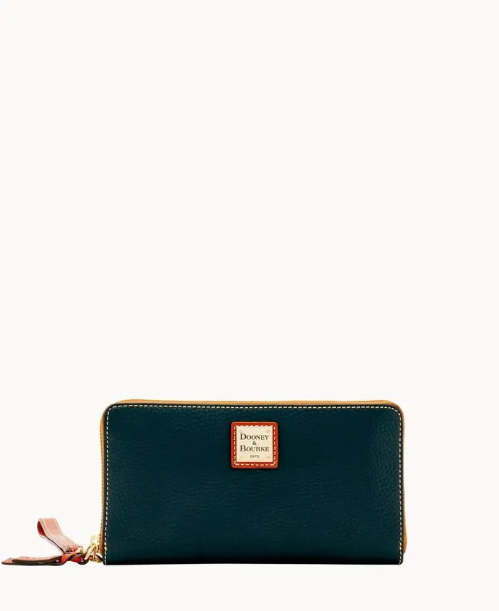 Pebble Grain Large Zip Around Wristlet Black ManWoman Dooney and Bourke Wallets Pebble Grain Large Zip Around Wristlet Black ManWoman Dooney and Bourke Wallets