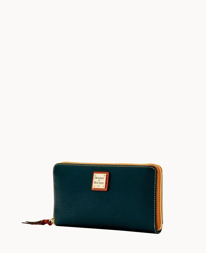 Pebble Grain Large Zip Around Wristlet Black ManWoman Dooney and Bourke Wallets Pebble Grain Large Zip Around Wristlet Black ManWoman Dooney and Bourke Wallets