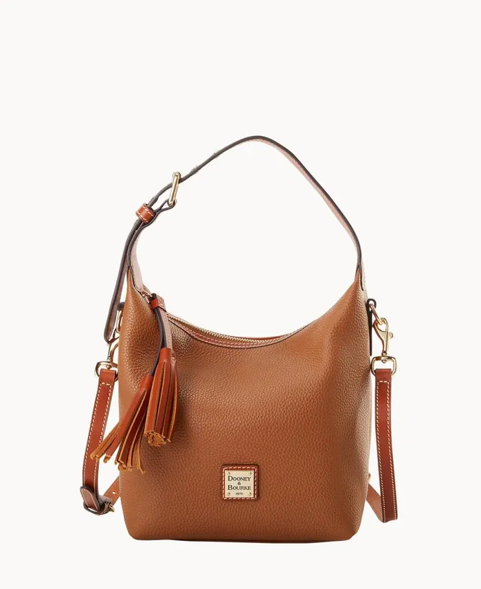 Pebble Grain Paige Crossbody Caramel Woman Dooney and Bourke Crossbodies