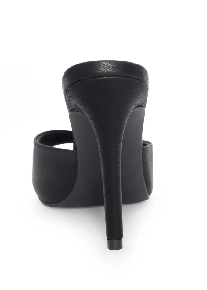 PEEP TOE MULES Black Women VENUS Heels