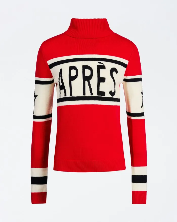 Perfect Moment Aprs Merino Wool Sweater Red Women Tops