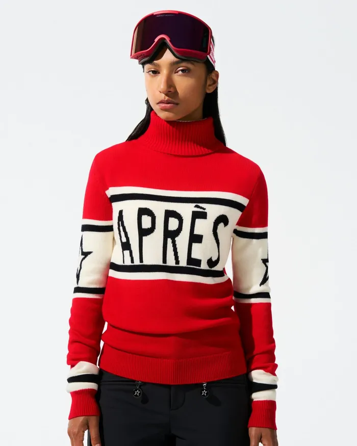 Perfect Moment Aprs Merino Wool Sweater Red Women Tops
