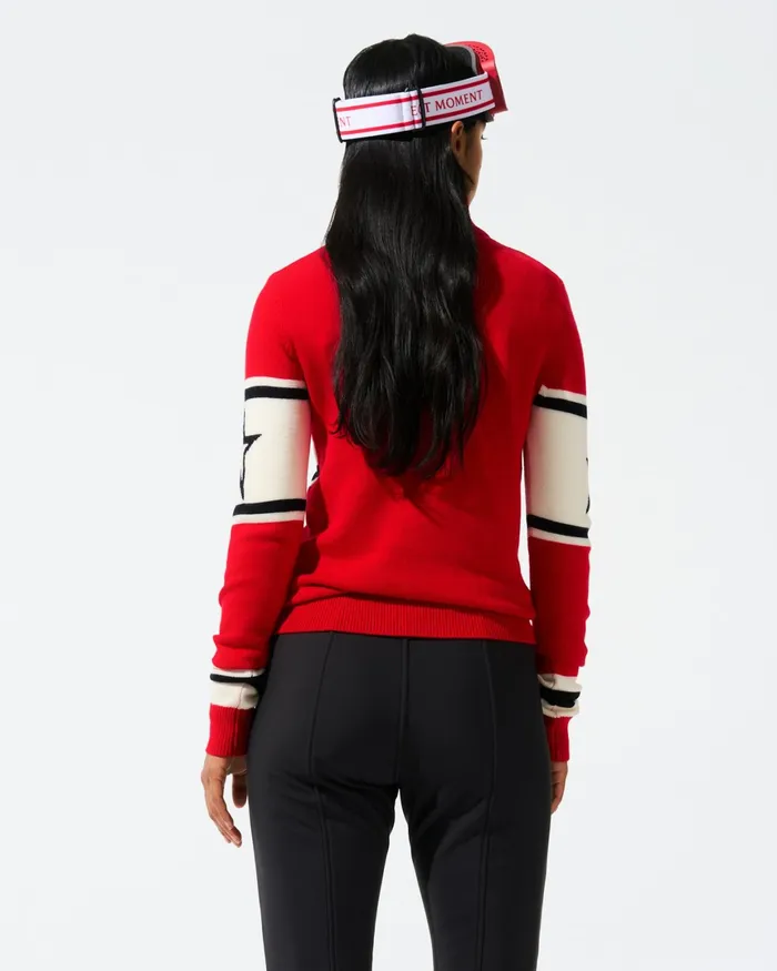 Perfect Moment Aprs Merino Wool Sweater Red Women Tops