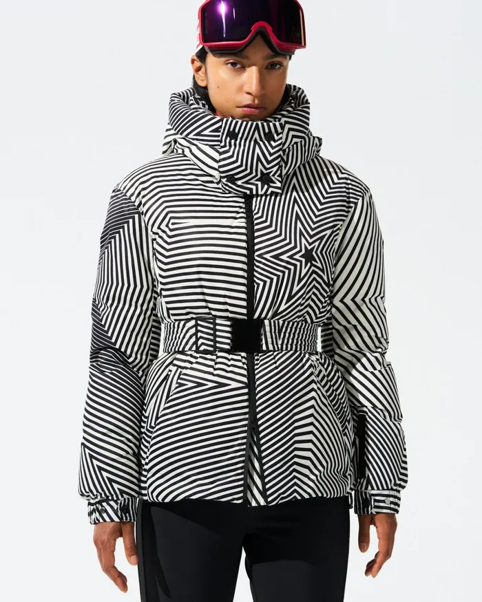 Perfect Moment Candice Down Parka Jacket Warped Star Print Women Ski Jackets