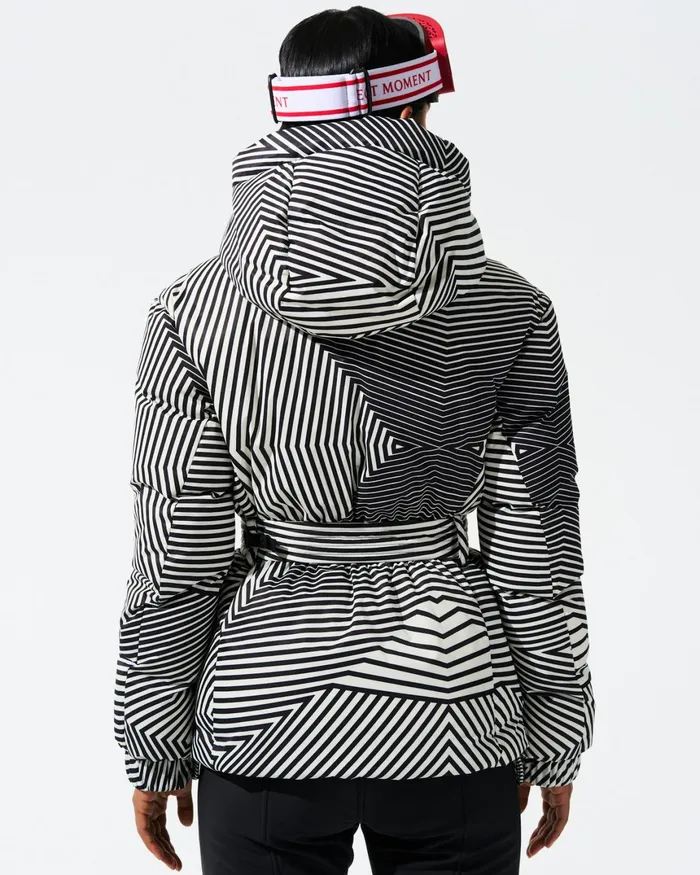 Perfect Moment Candice Down Parka Jacket Warped Star Print Women Ski Jackets