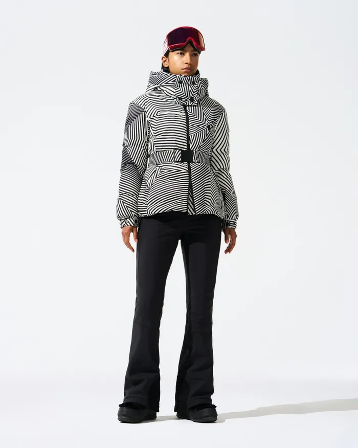 Perfect Moment Candice Down Parka Jacket Warped Star Print Women Ski Jackets
