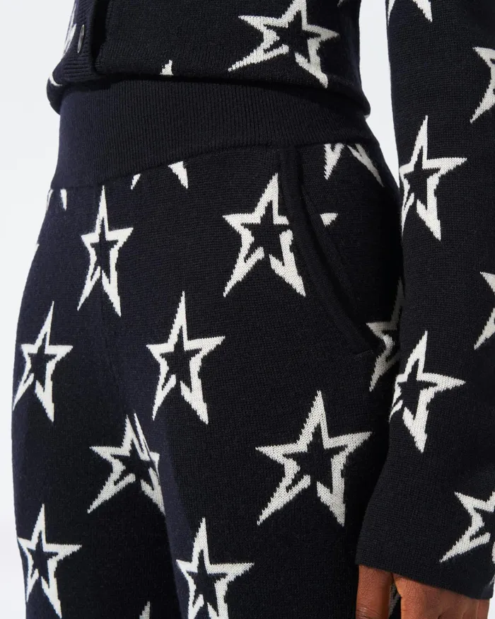 Perfect Moment Chalet Merino Wool Knitted Pant Navy Women Leggings