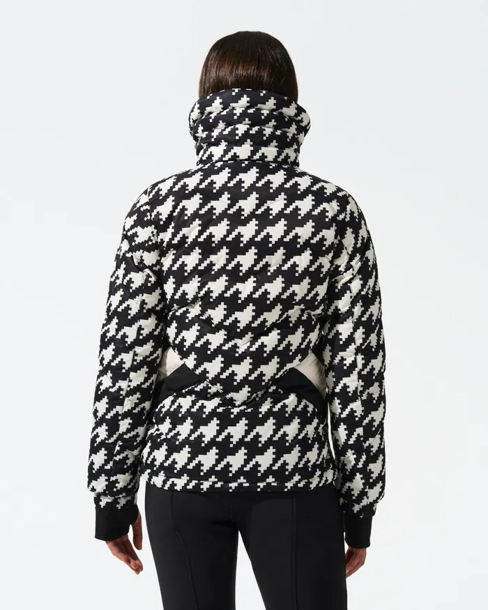 Perfect Moment Houndstooth Ski Duvet Down Jacket Houndstooth 8211 Blacksnow White Women Ski Jackets