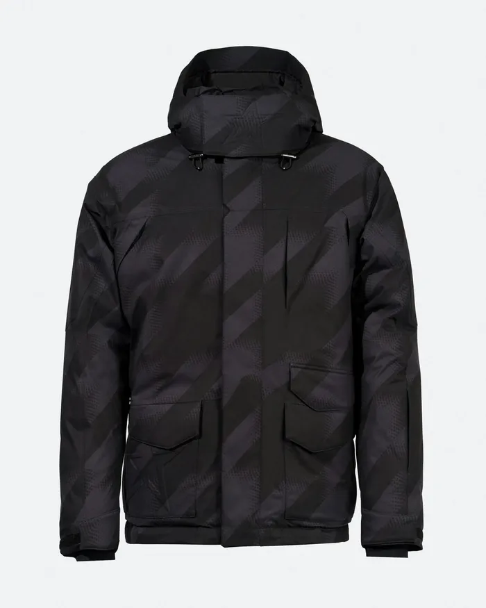 Perfect Moment Max Down Parka Jacket Black Houndstooth Men Jackets