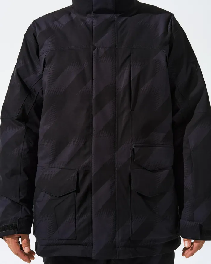 Perfect Moment Max Down Parka Jacket Black Houndstooth Men Jackets