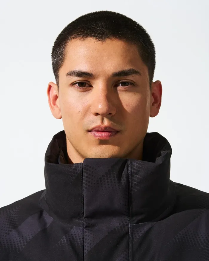 Perfect Moment Max Down Parka Jacket Black Houndstooth Men Jackets