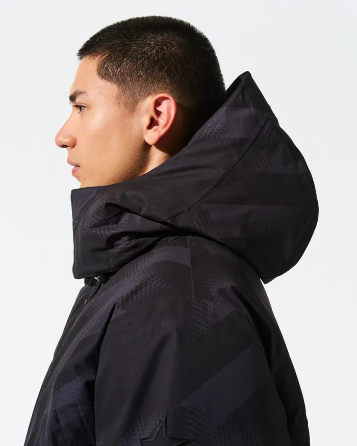 Perfect Moment Max Down Parka Jacket Black Houndstooth Men Jackets