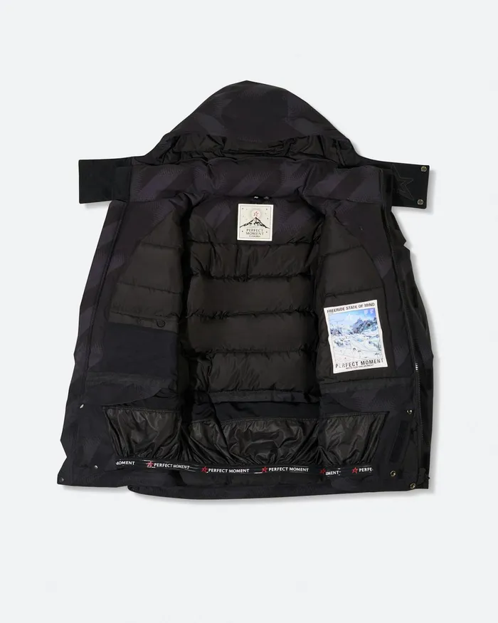 Perfect Moment Max Down Parka Jacket Black Houndstooth Men Jackets