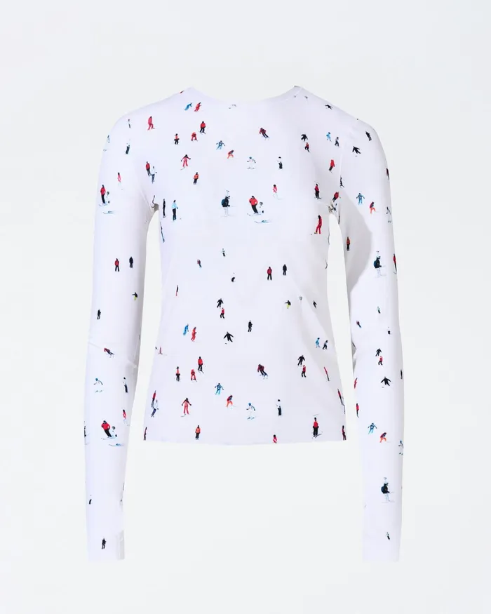 Perfect Moment PM X Dede Johnston Compression Base Layer Top Dede Ski Print Women Tops