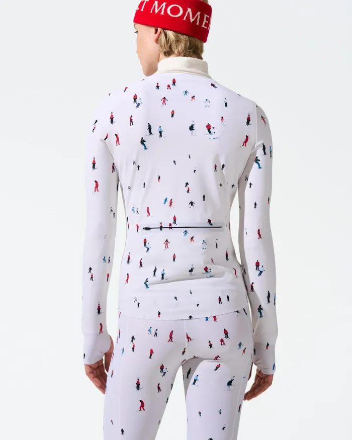 Perfect Moment PM X Dede Johnston Compression Base Layer Top Dede Ski Print Women Tops