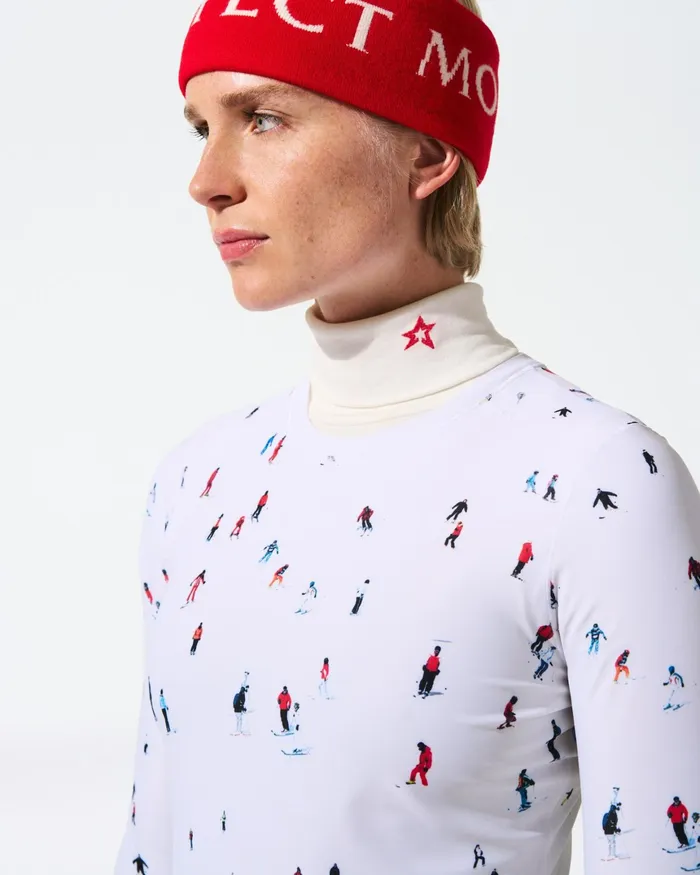 Perfect Moment PM X Dede Johnston Compression Base Layer Top Dede Ski Print Women Tops