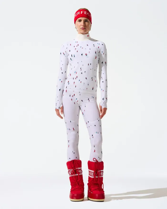Perfect Moment PM X Dede Johnston Compression Base Layer Top Dede Ski Print Women Tops
